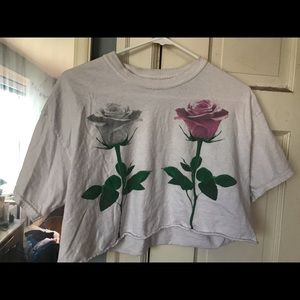 Rose cropped tshirt